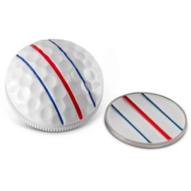 3 Rail White Ball Marker with Coin