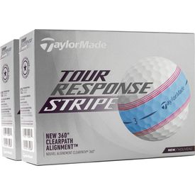 Tour Response Stripe Blue/Pink Golf Balls - Double Dozen