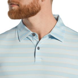 Tonal Stripe Lisle Self Collar Polo