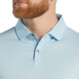 Salamander Print Lisle Self Collar Polo