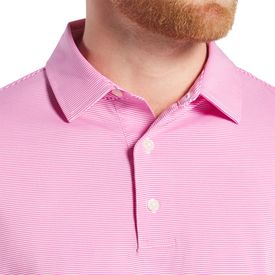 MicroFeeder Stripe Lisle Self Collar Polo