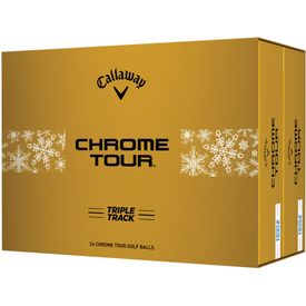 Chrome Tour Triple Track Holiday Double Dozen Custom Logo Golf Balls