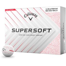 Supersoft Splatter Red Golf Balls - 2025 Model