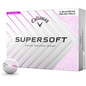 Supersoft Splatter Pink Golf Balls - 2025 Model