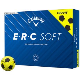 ERC Soft TruVis Yellow-Black Golf Balls - 2025 Model