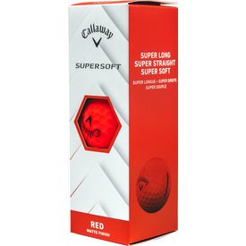 Supersoft Matte Red Golf Balls - 2025 Model
