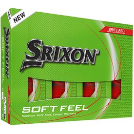 Soft Feel 14 Brite Red Logo Overrun Golf Balls - 2025 Model