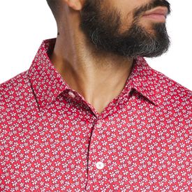 Floral Sketch Print Lisle Polo