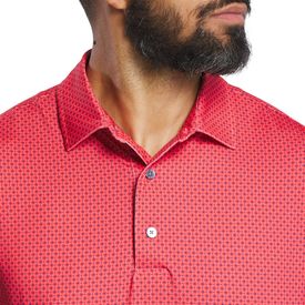 Dot Geo Print Lisle Polo