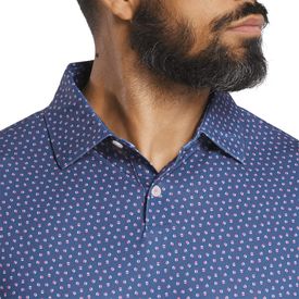 Bounce Print Stretch Pique Polo