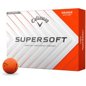 Supersoft Matte Orange Logo Overrun Golf Balls - 2025 Model