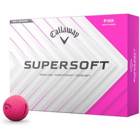 Supersoft Matte Pink Logo Overrun Golf Balls - 2025 Model