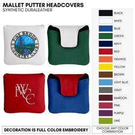 Dura Leather Mallet Headcover Logo