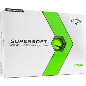 Supersoft Matte Green Golf Balls - Double Dozen