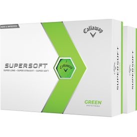 Supersoft Matte Green Golf Balls - Double Dozen