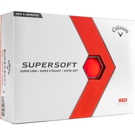 Supersoft Matte Red Golf Balls - Double Dozen