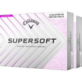 Supersoft Splatter Pink Golf Balls - Double Dozen - 2025 Model
