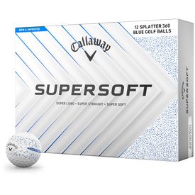 Supersoft Splatter Blue Golf Balls - Double Dozen - 2025 Model