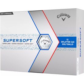 Supersoft Splatter 360 Blue Golf Balls - Double Dozen