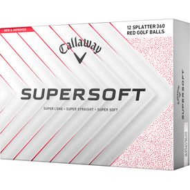 Supersoft Splatter Red Golf Balls - Double Dozen - 2025 Model