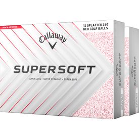 Supersoft Splatter Red Golf Balls - Double Dozen - 2025 Model