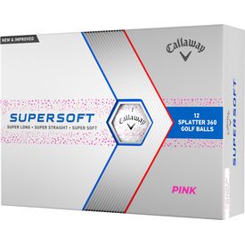 Supersoft Splatter 360 Pink Golf Balls - Double Dozen