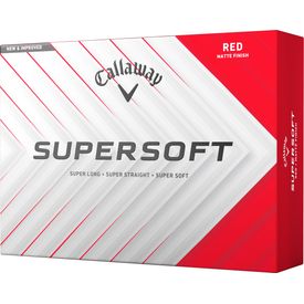 Supersoft Matte Red Golf Balls - Double Dozen - 2025 Model