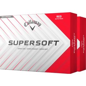 Supersoft Matte Red Golf Balls - Double Dozen - 2025 Model