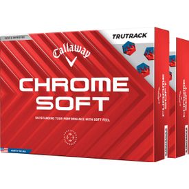 Chrome Soft Blue/Red TruTrack Golf Balls - Double Dozen