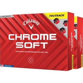 Chrome Soft TruTrack Yellow Golf Balls - Double Dozen