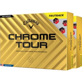 Chrome Tour TruTrack Yellow Golf Balls - Double Dozen
