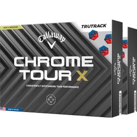 Chrome Tour X Blue/Red TruTrack Golf Balls - Double Dozen
