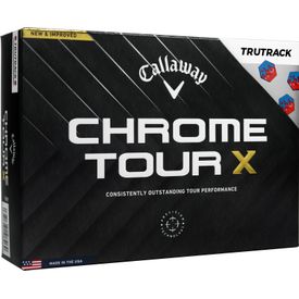 Chrome Tour X Blue/Red TruTrack Golf Balls - Double Dozen