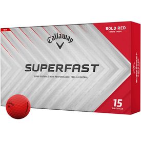 Superfast Bold Red Logo Overrun Golf Balls - 15 Pack - 2025 Model