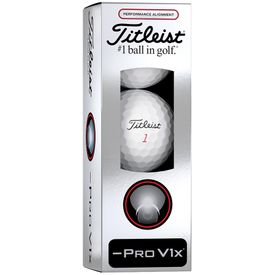 Pro V1x Left Dash Performance Alignment Golf Balls - Red Ink - 2025 Model