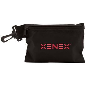 Zippered Valuables Clip on Custom Logo Pouch