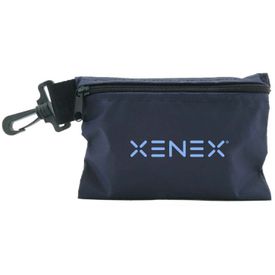 Zippered Valuables Clip on Custom Logo Pouch
