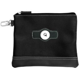 Leatherette Zippered Valuables Custom Logo Pouch
