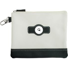 Leatherette Zippered Valuables Custom Logo Pouch