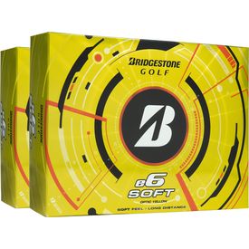 e6 Soft Yellow Golf Balls - Double Dozen