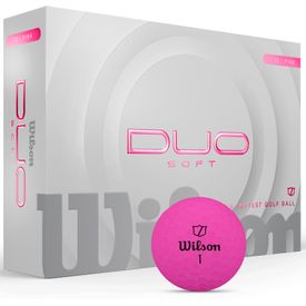 Duo Soft Pink Logo Overrun Golf Balls - 2025 Model