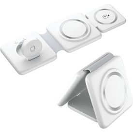 Bi-Fold MagSafe Travel Custom Logo Charging Station