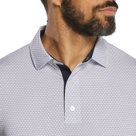 Deco Diamond Print Lisle Performance Polo