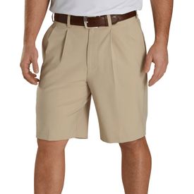 Pleated 9.5 Inch Inseam Shorts