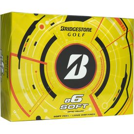 e6 Soft Yellow Logo Overrun Golf Balls - 2025 Model