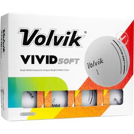 Vivid Soft Matte White Logo Overrun Golf Balls - 2025 Model