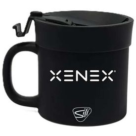 Silicone 16 oz Custom Logo Coffee Mug With Flip Lid