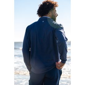 The Isaac Melange Quarter-Zip Custom Logo Pullover