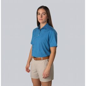 Essentials Stripe Custom Logo Polo for Women