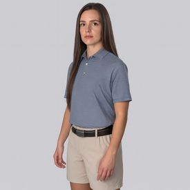 Essentials Stripe Custom Logo Polo for Women